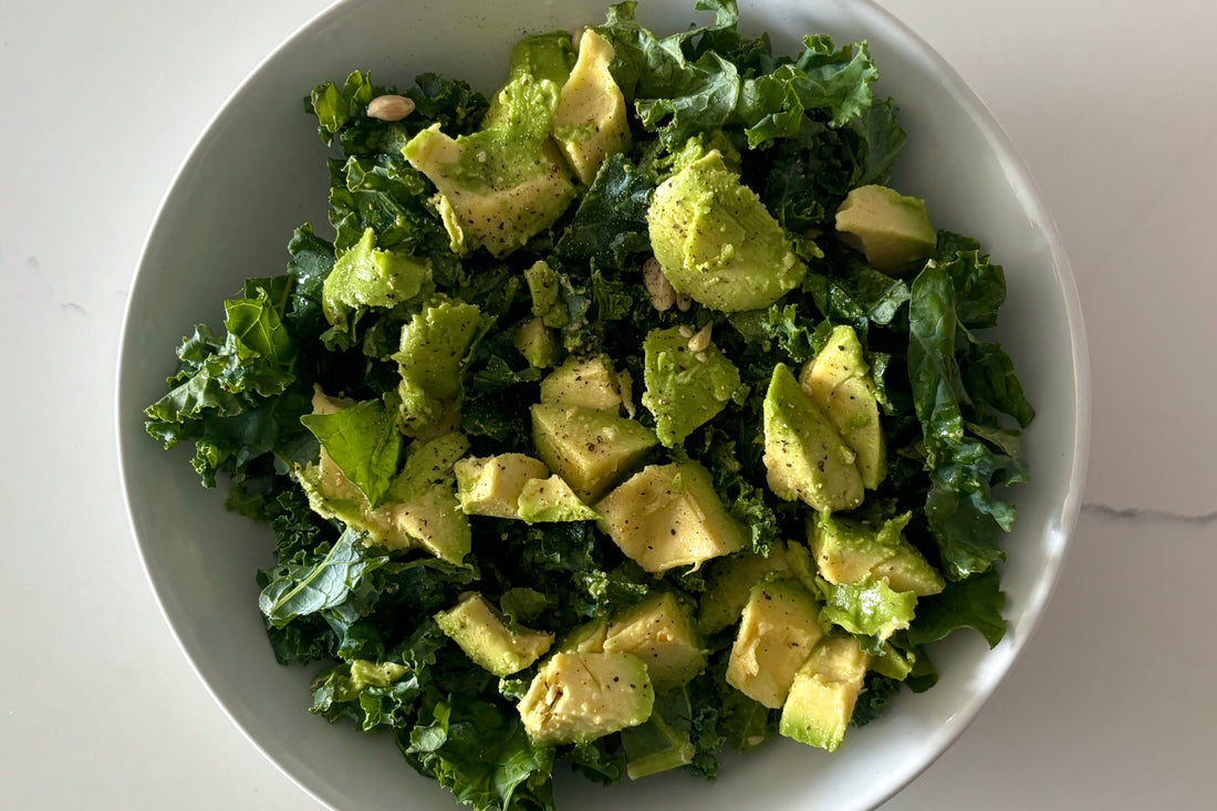 Minimal Avocado Kale Salad - Lizzy Helena Brown