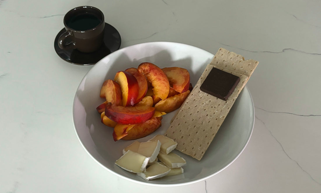 Brie Breakfast Board with Peach & Nectarine - Lizzy Helena Brown