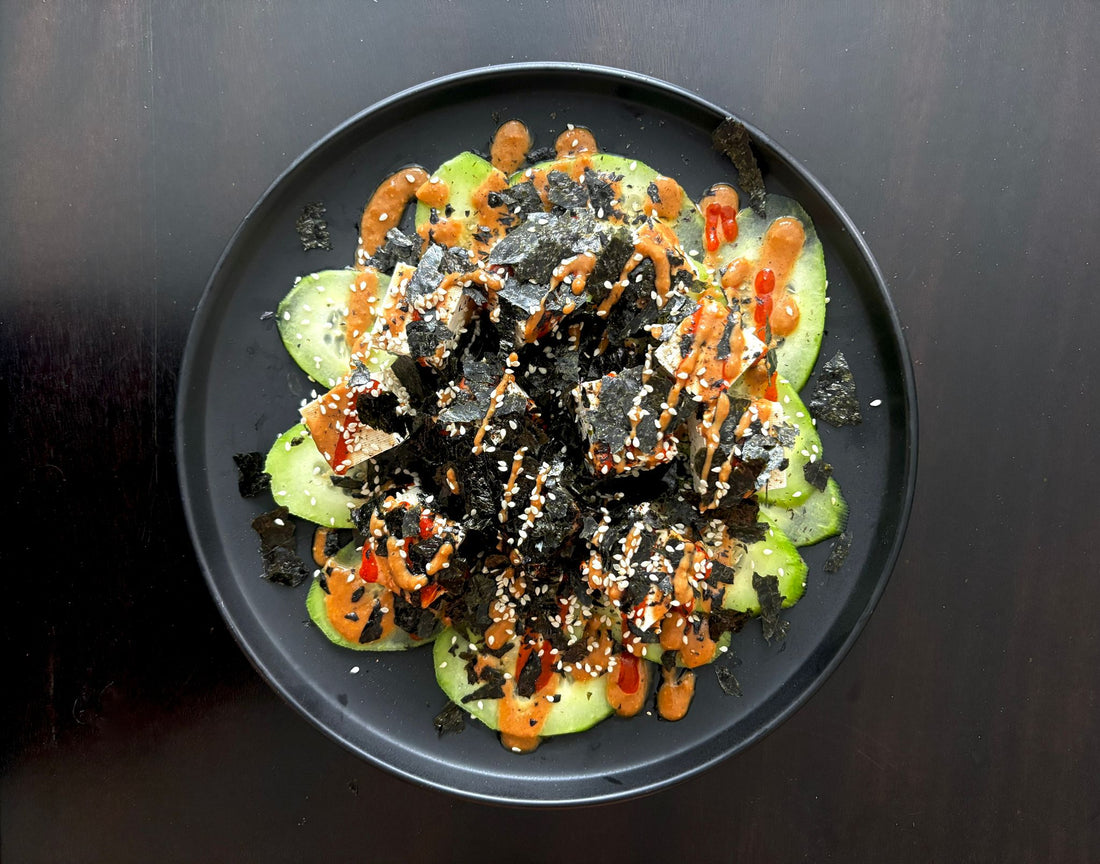 Tofu Cucumber Salad With Peanut Sauce