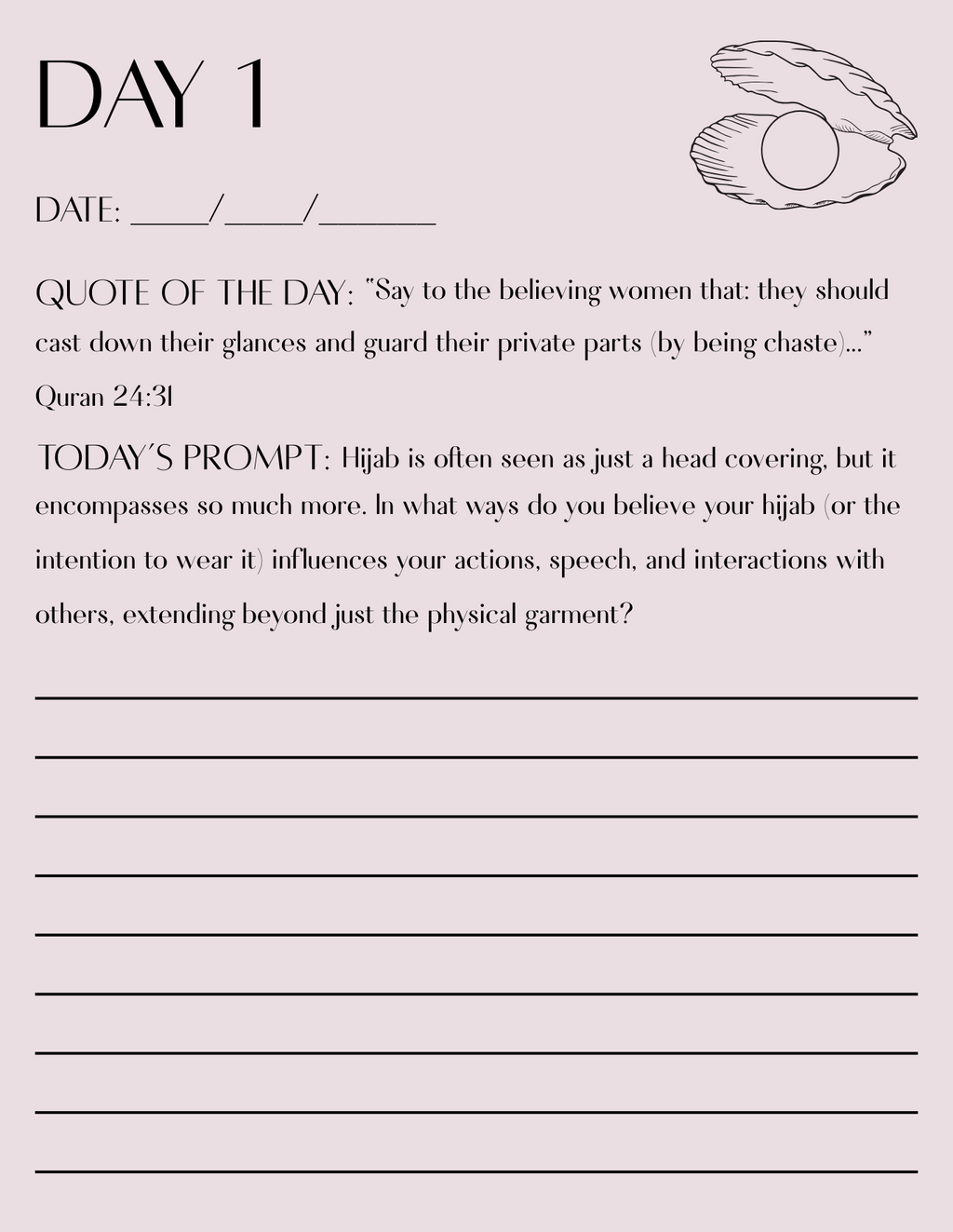 FREE 14 Day Guided Hijab Journal