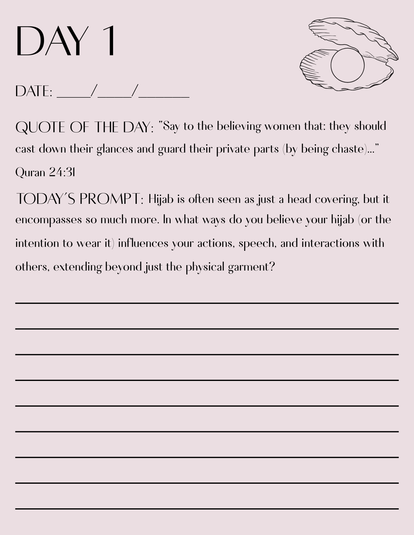 FREE 14 Day Guided Hijab Journal