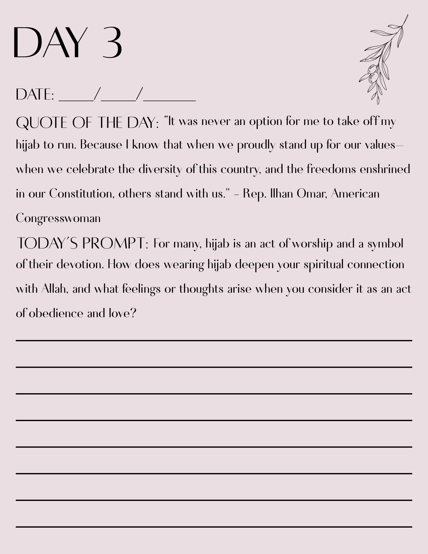 FREE 14 Day Guided Hijab Journal