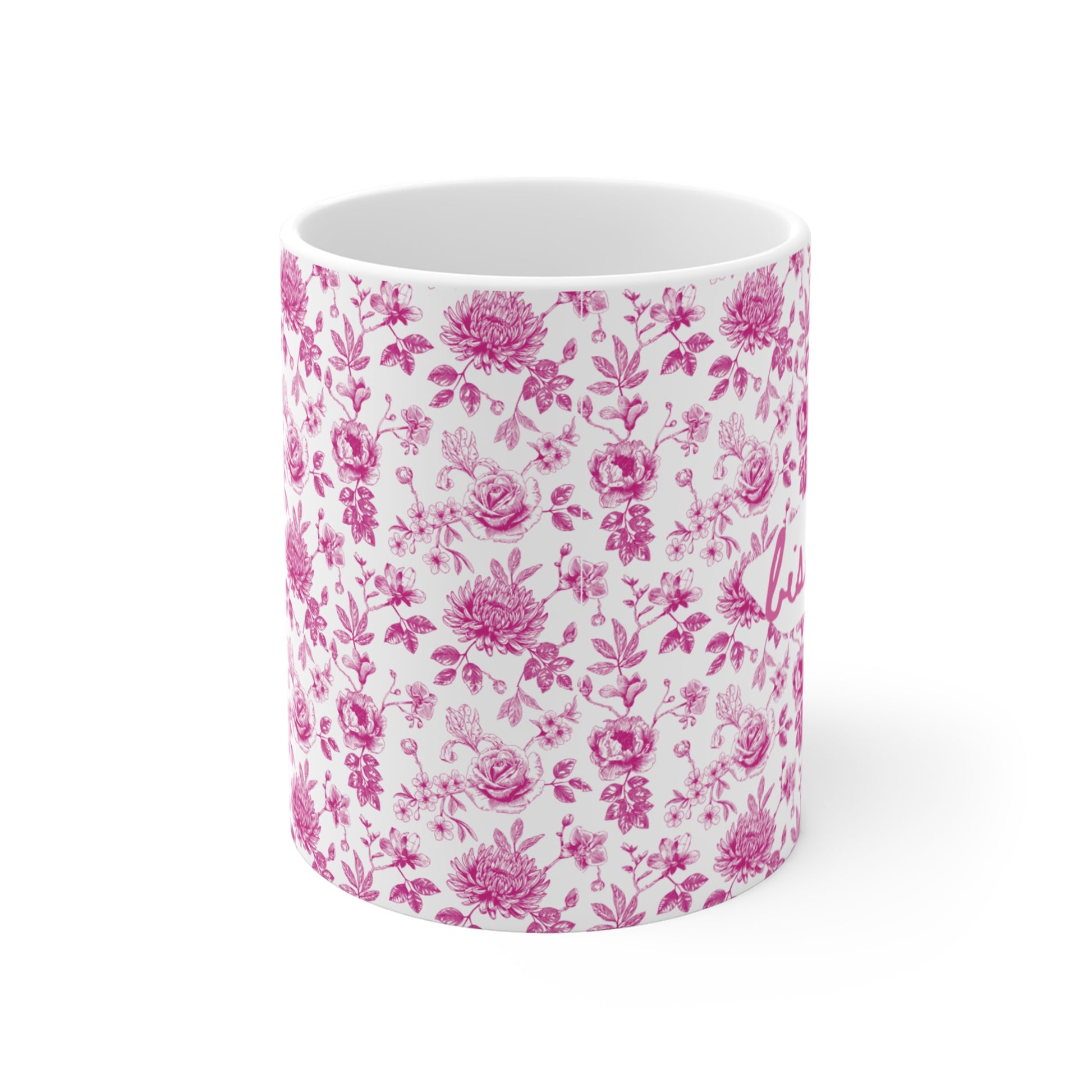Bismillah Floral Mug Pink | Islamic Aesthetic Mug | Muslim Women Gift | Handmade Ceramic