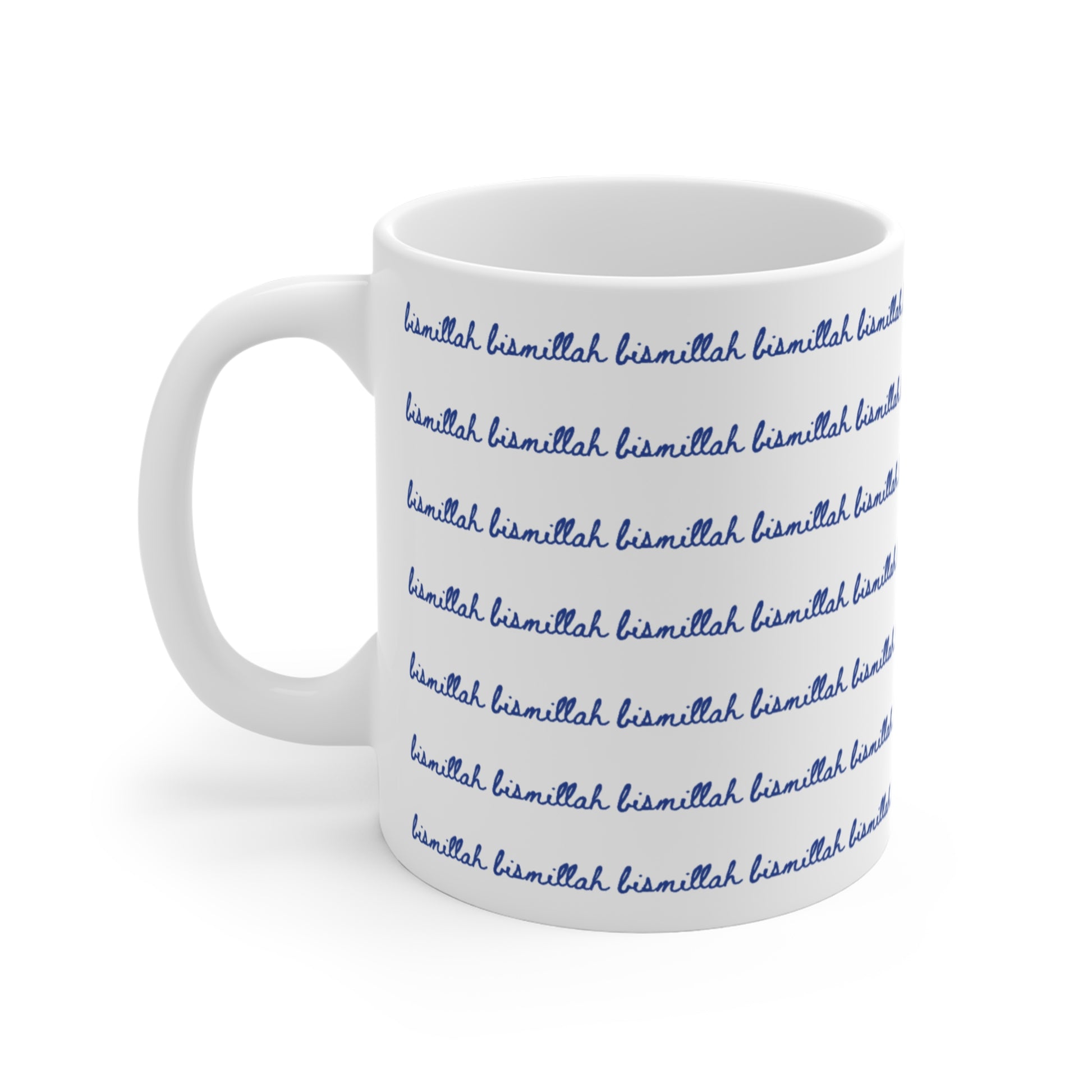 Bismillah Mug | Islamic Coffee Mug | Muslim Gift for Her | Ceramic Mug Blue